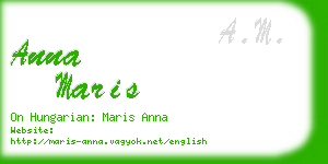 anna maris business card